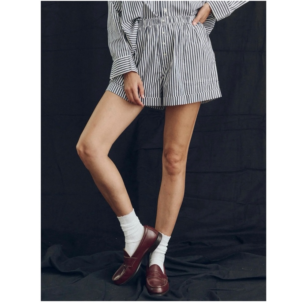 THE GREAT Striped Boxer Shorts